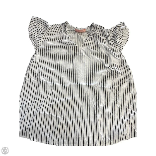 Top Short Sleeve By Evri In Striped Pattern, Size: Xl