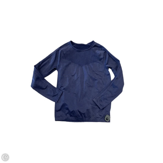 Top Long Sleeve By Fabletics In Navy, Size: L