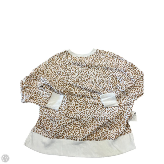 Top Long Sleeve By Time And Tru In Animal Print, Size: Xl