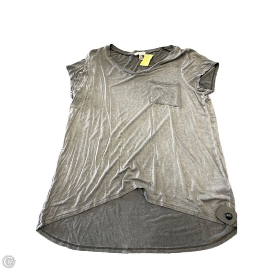 Top Short Sleeve By Cable And Gauge In Grey, Size: Xl