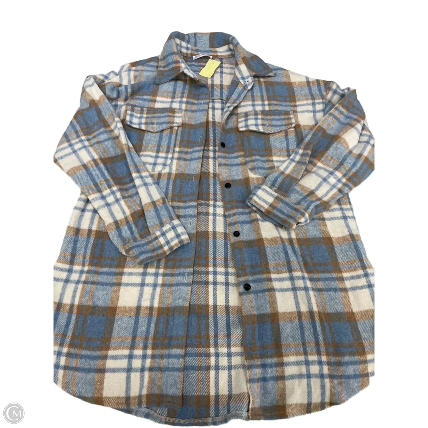 Jacket Shirt By Cmc In Plaid Pattern, Size: L