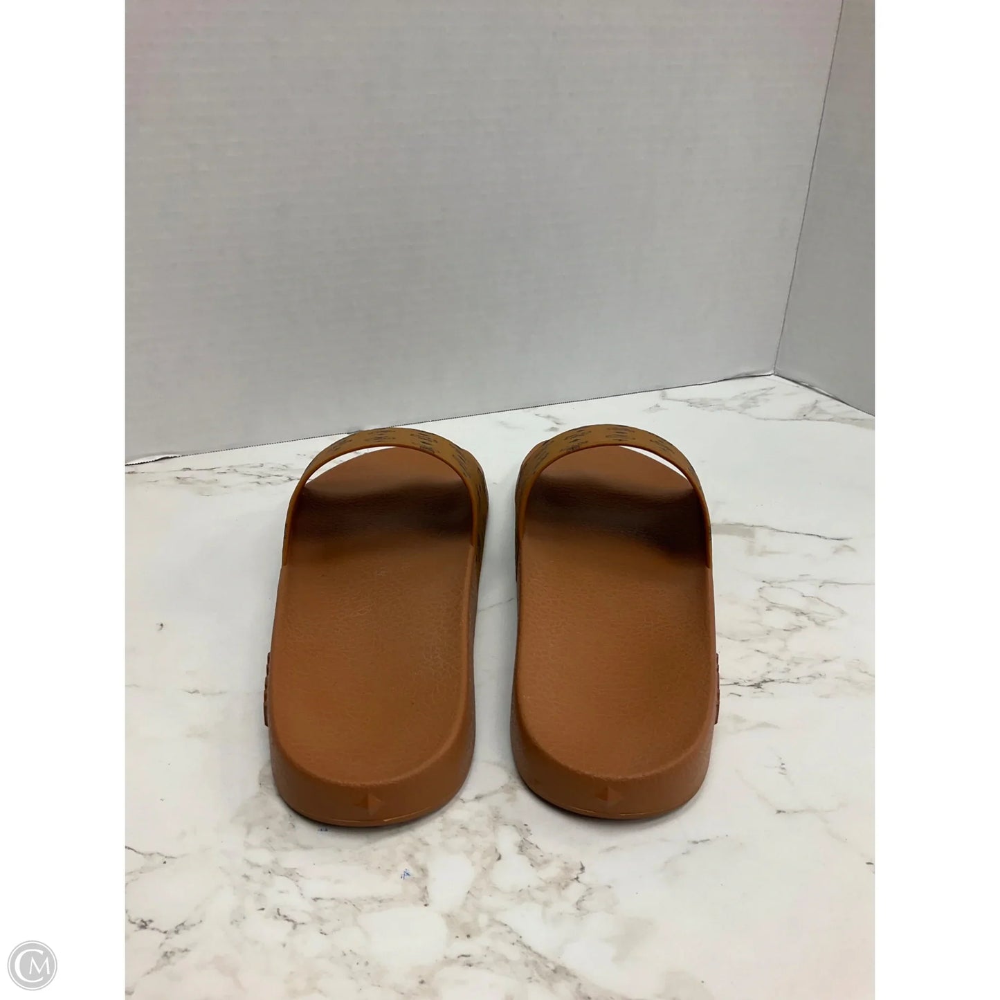 Sandals Luxury Designer By Mcm In Brown, Size: 7