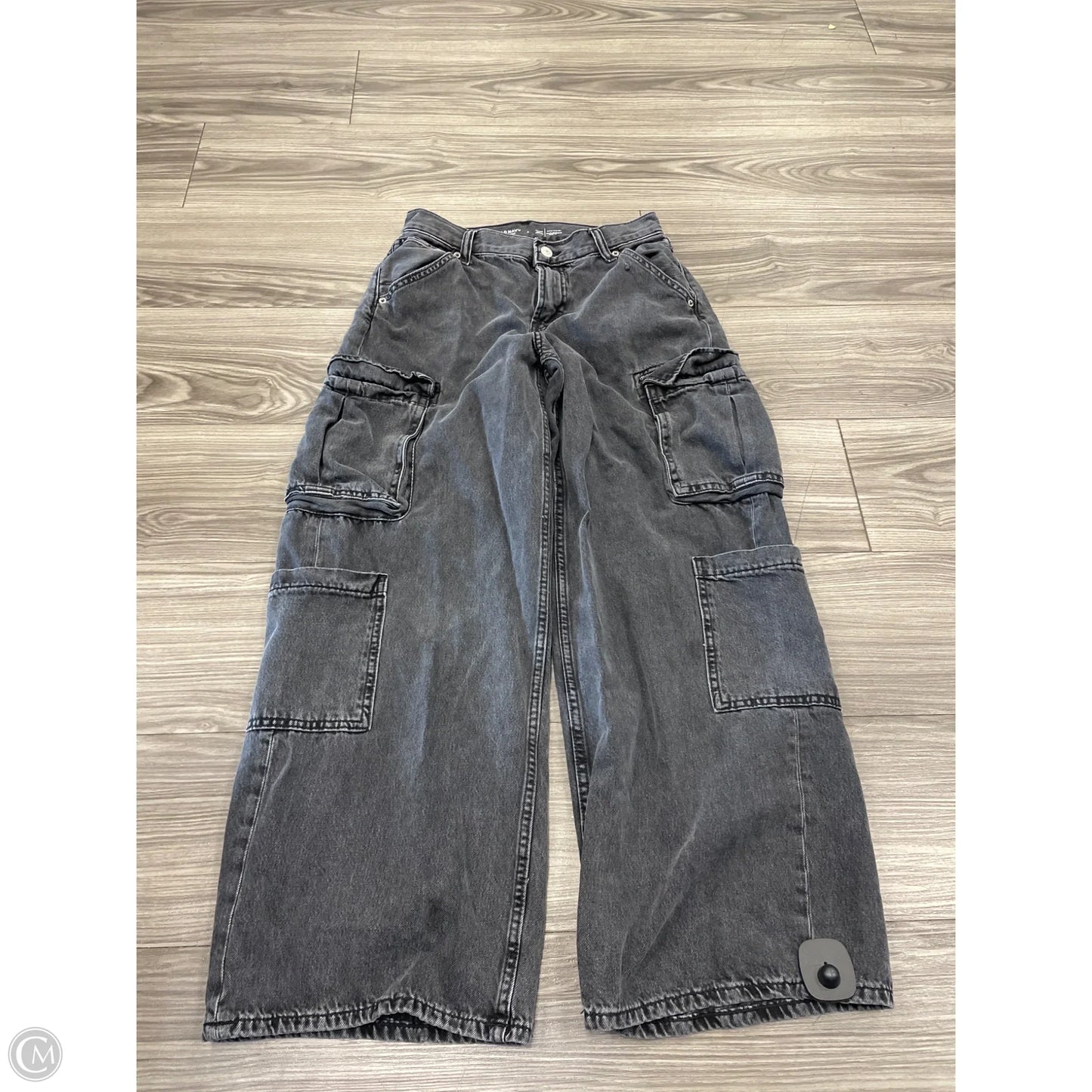 Jeans Wide Leg By Old Navy In Black Denim, Size: 2