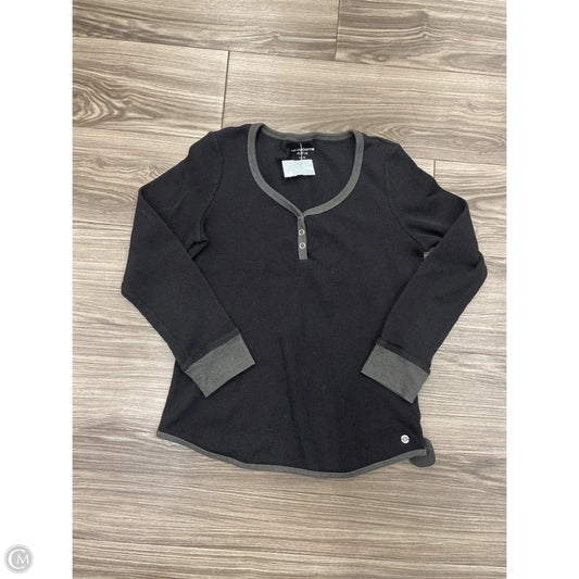 Top Long Sleeve By Liz Claiborne In Black, Size: L