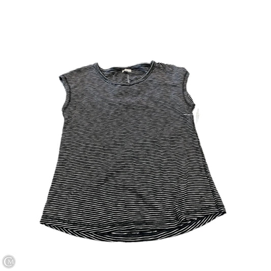 Top Short Sleeve By Talbots In Striped Pattern, Size: M