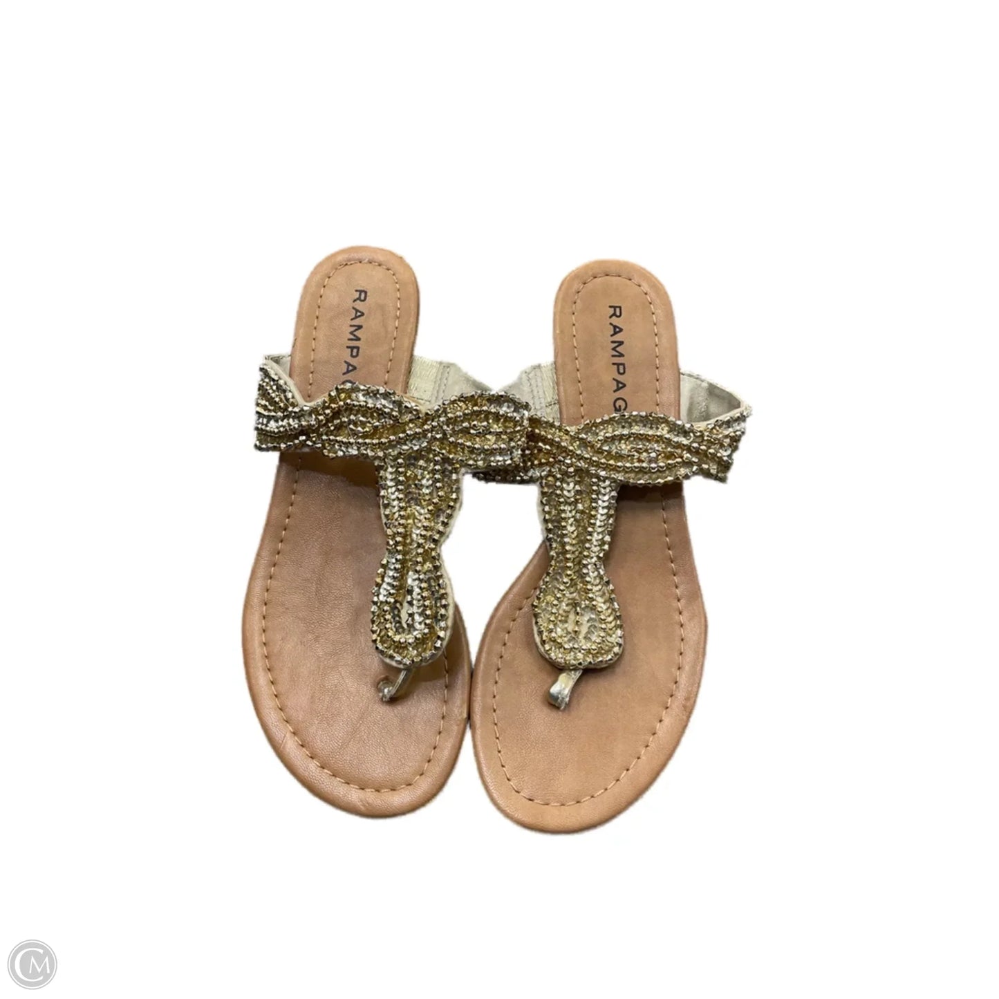 Sandals Flip Flops By Rampage In Gold, Size: 9