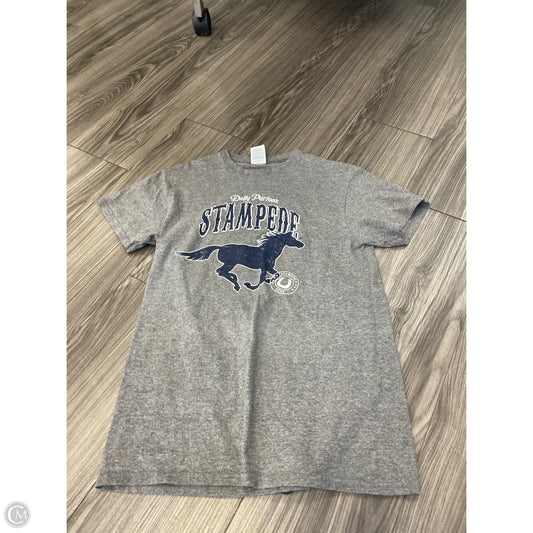 Top Short Sleeve Basic By Clothes Mentor In Grey, Size: S