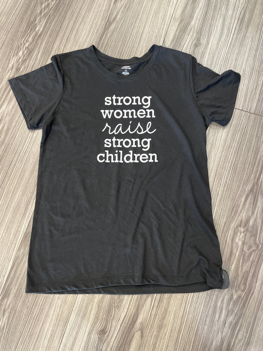 Top Short Sleeve By Clothes Mentor In Black, Size: S