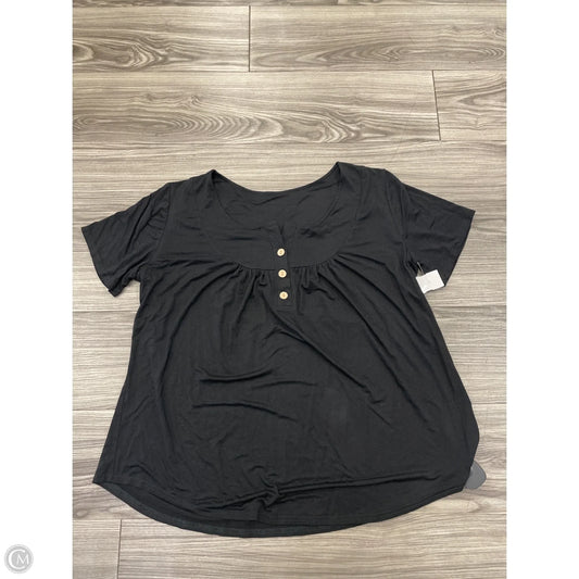 Top Short Sleeve By Clothes Mentor In Black, Size: 2x