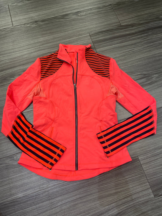 Athletic Jacket By Lululemon In Coral, Size: 10