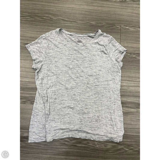 Top Short Sleeve By Apt 9 In Grey, Size: Xl