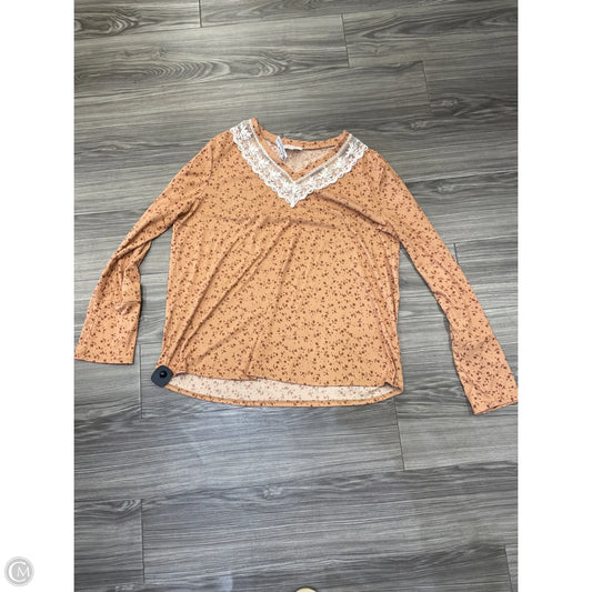 Top Long Sleeve By Clothes Mentor In Orange, Size: 2x