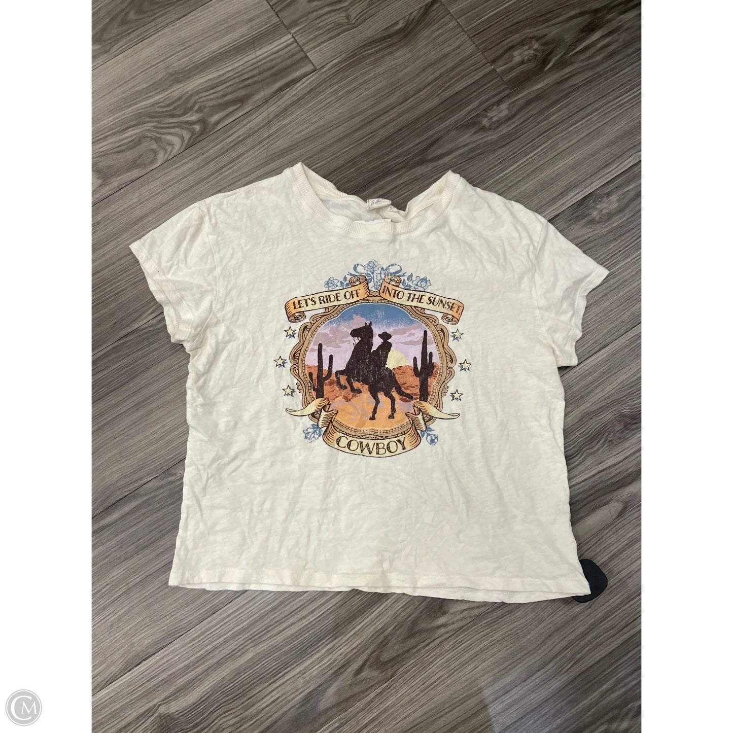 Top Short Sleeve By White Crow In White, Size: L