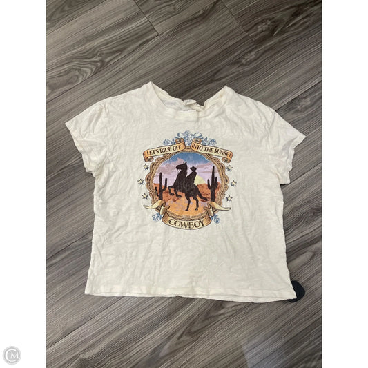 Top Short Sleeve By White Crow In White, Size: L