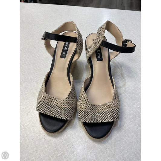 Shoes Heels Wedge By Clothes Mentor In Tan, Size: 8.5