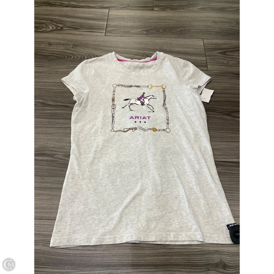 Top Short Sleeve By Ariat In White, Size: L
