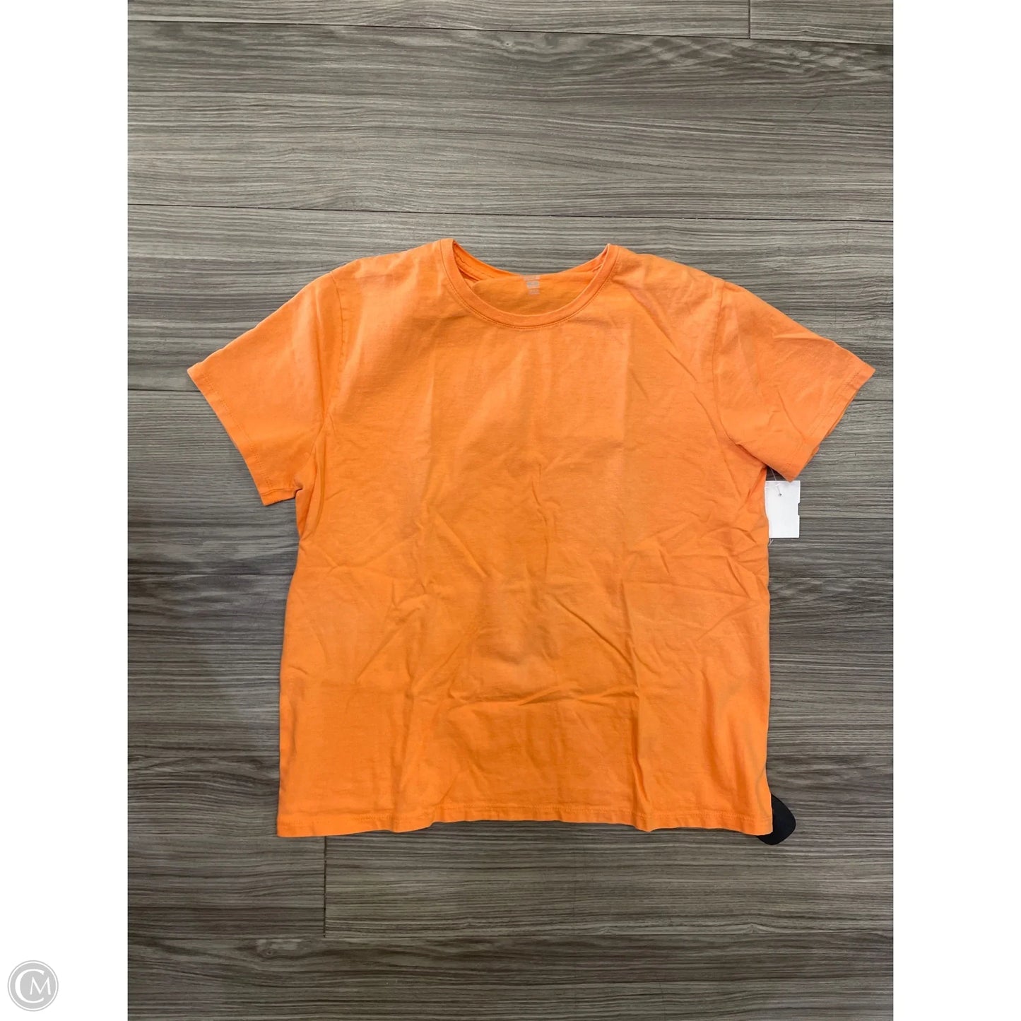 Top Short Sleeve By Hanes In Orange, Size: M