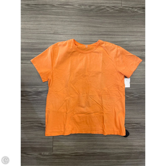 Top Short Sleeve By Hanes In Orange, Size: M