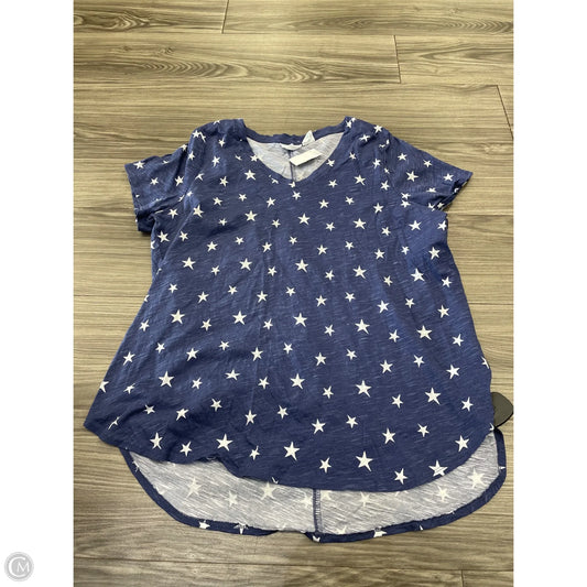 Top Short Sleeve By Cynthia Rowley In Blue, Size: Xl