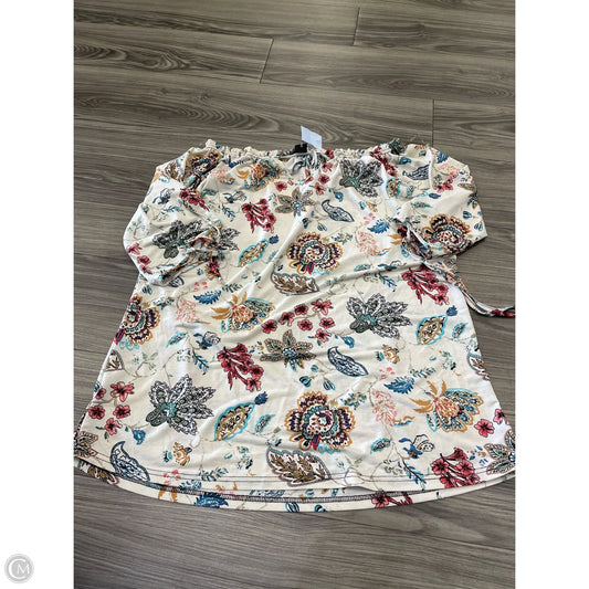 Tunic Short Sleeve By Clothes Mentor In Floral Print, Size: L
