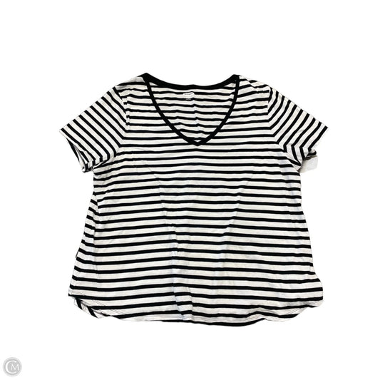 Top Short Sleeve By Old Navy In Striped Pattern, Size: Xxl