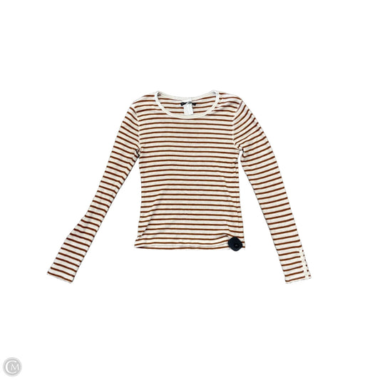 Top Long Sleeve By Abercrombie And Fitch In Striped Pattern, Size: M