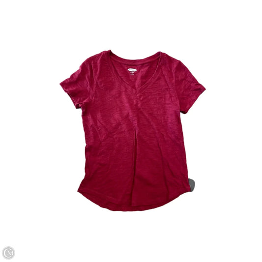 Top Short Sleeve Basic By Old Navy In Red, Size: Xs