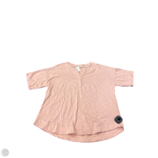 Top Short Sleeve Basic By Cotton Bleu In Peach, Size: S
