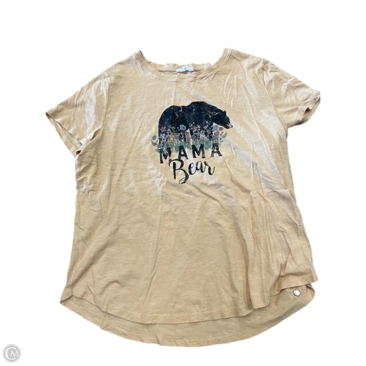 Top Short Sleeve By Maurices In Yellow, Size: Xl