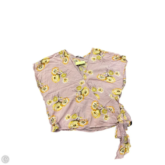 Top Short Sleeve By Madewell In Floral Print, Size: M