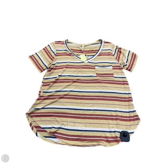 Top Short Sleeve By Mts In Striped Pattern, Size: M