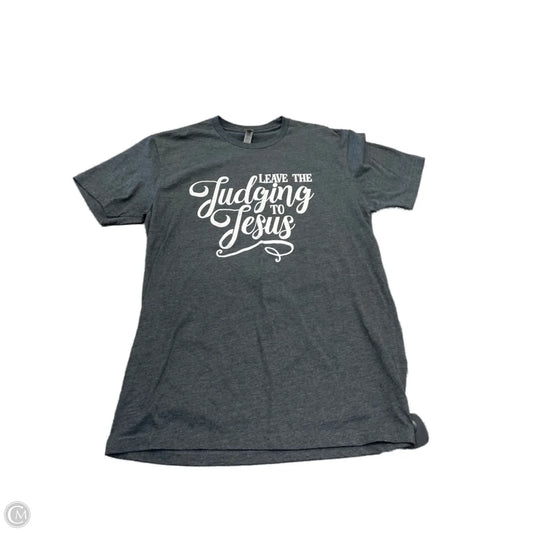 Top Short Sleeve By Next Level In Grey, Size: M