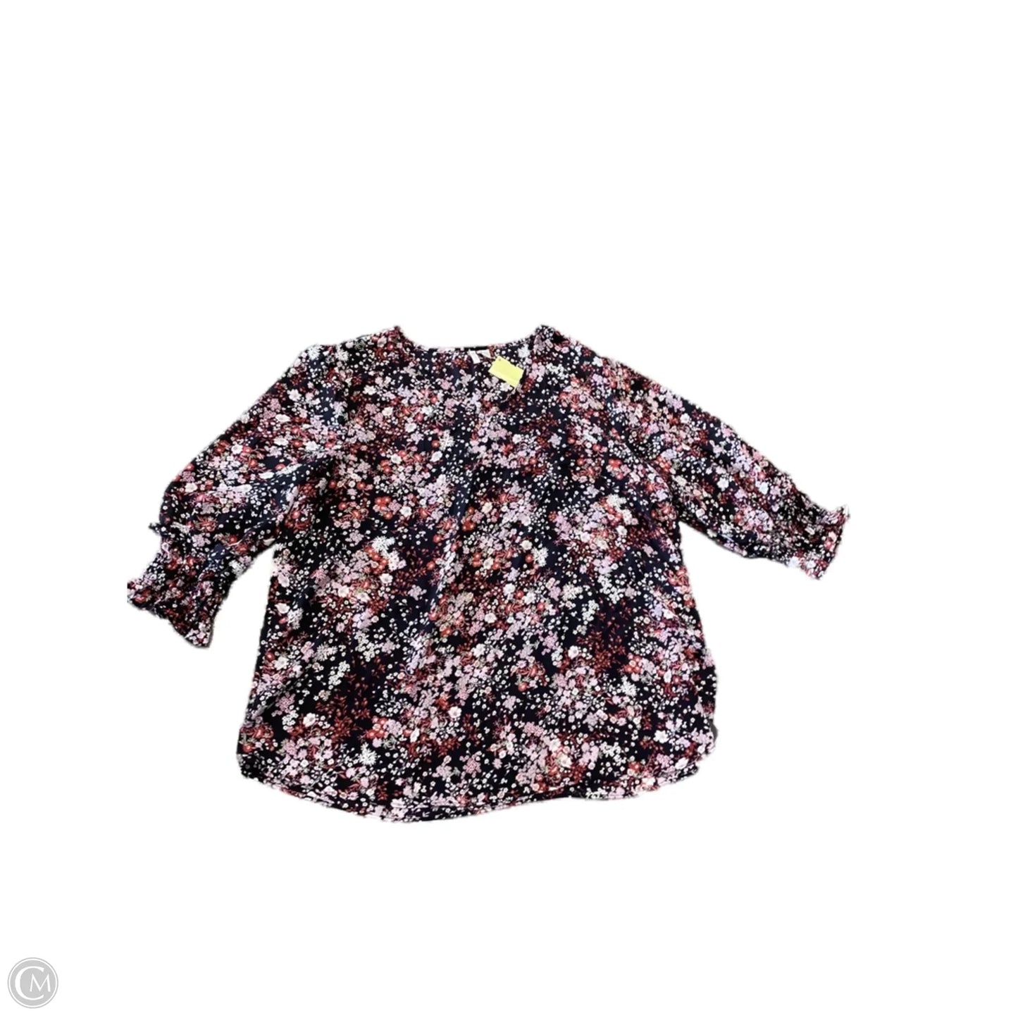 Top Long Sleeve By Clothes Mentor In Floral Print, Size: 2x