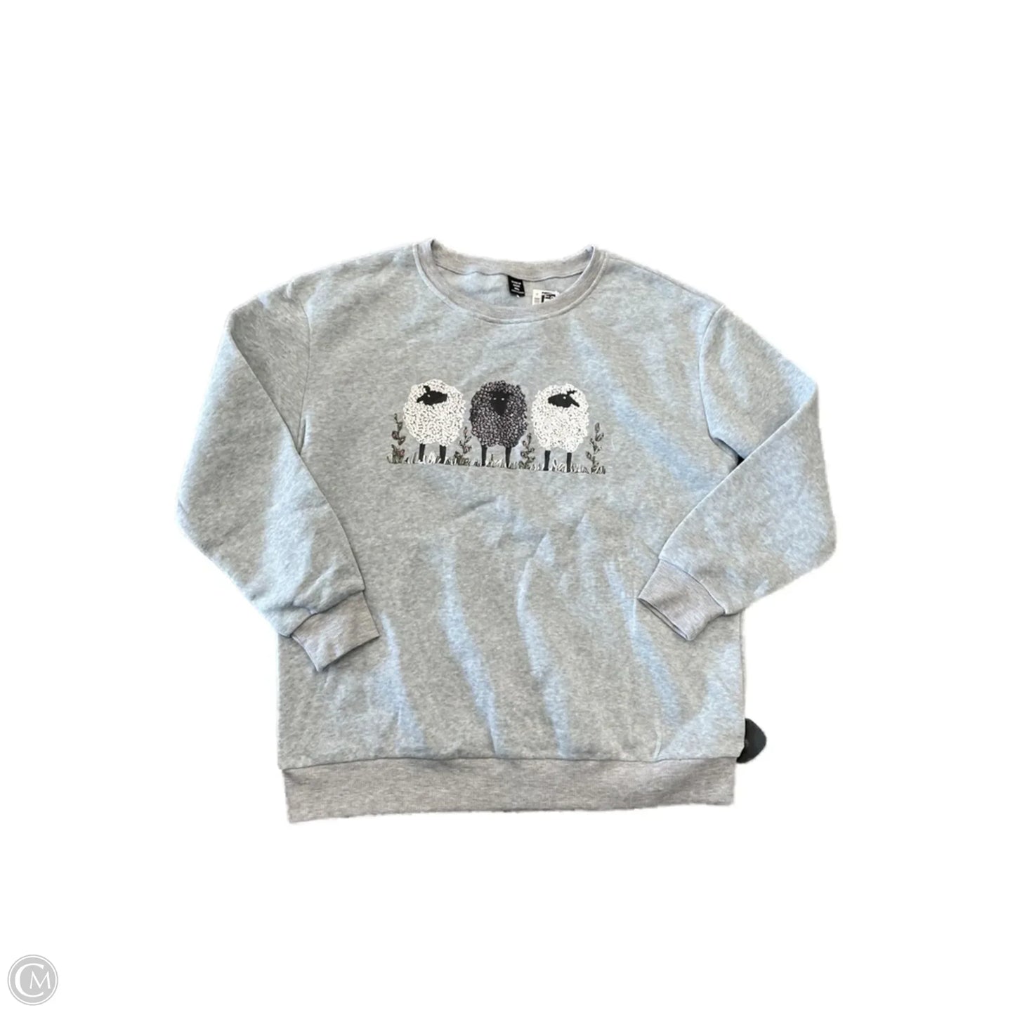 Sweatshirt Crewneck By Shein In Grey, Size: Xl