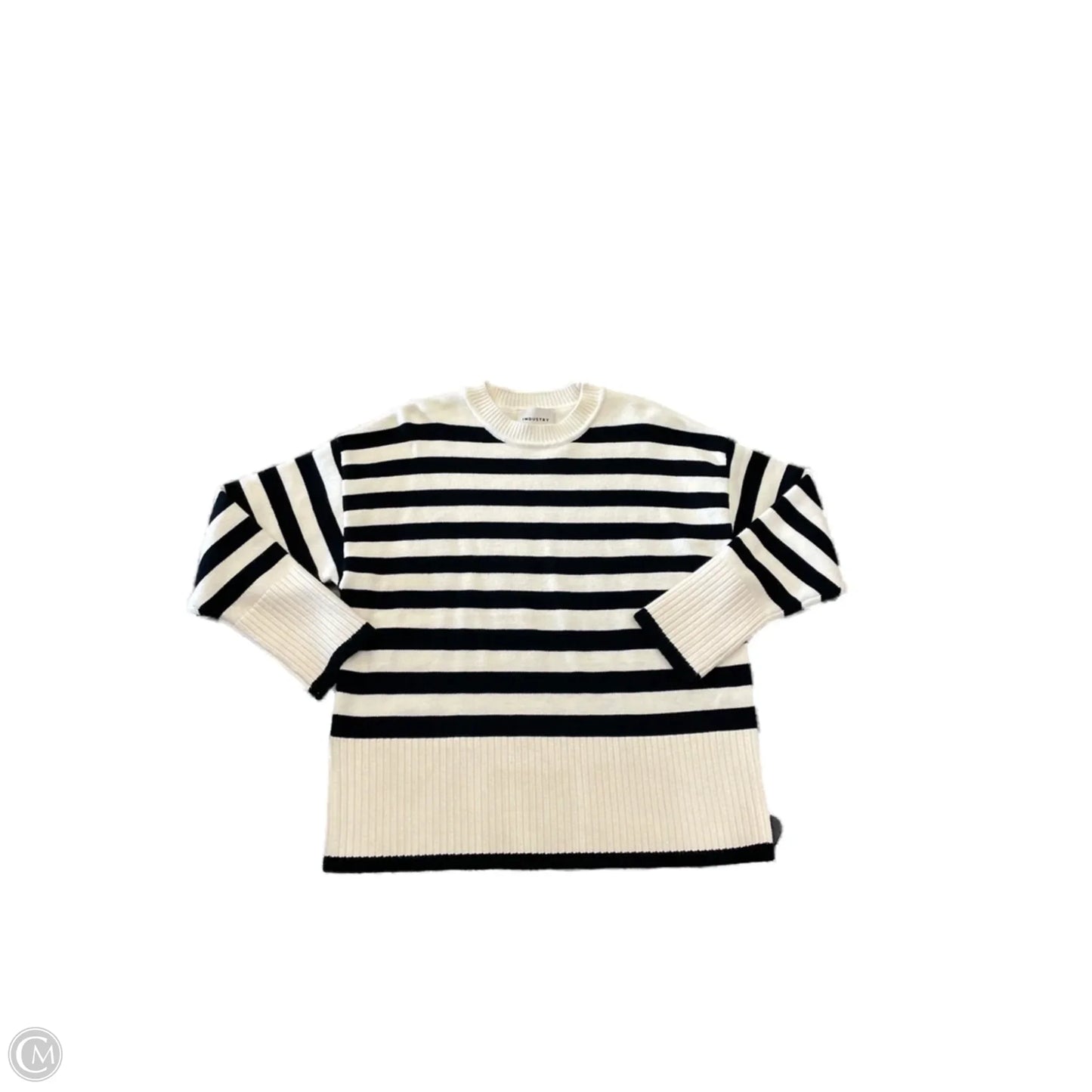Sweater By Clothes Mentor In Striped Pattern, Size: M