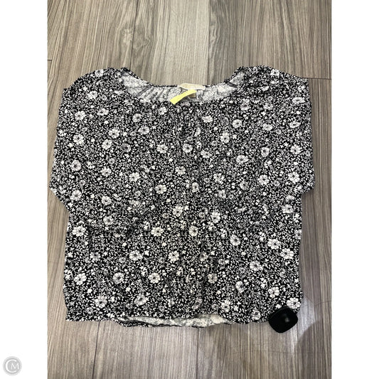 Top Long Sleeve Basic By Michael By Michael Kors In Black & White, Size: M