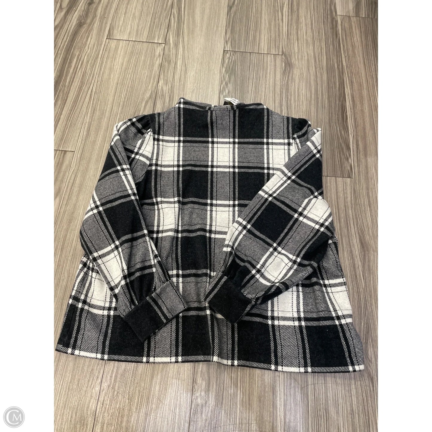 Top Long Sleeve Basic By Talbots In Plaid Pattern, Size: 3x