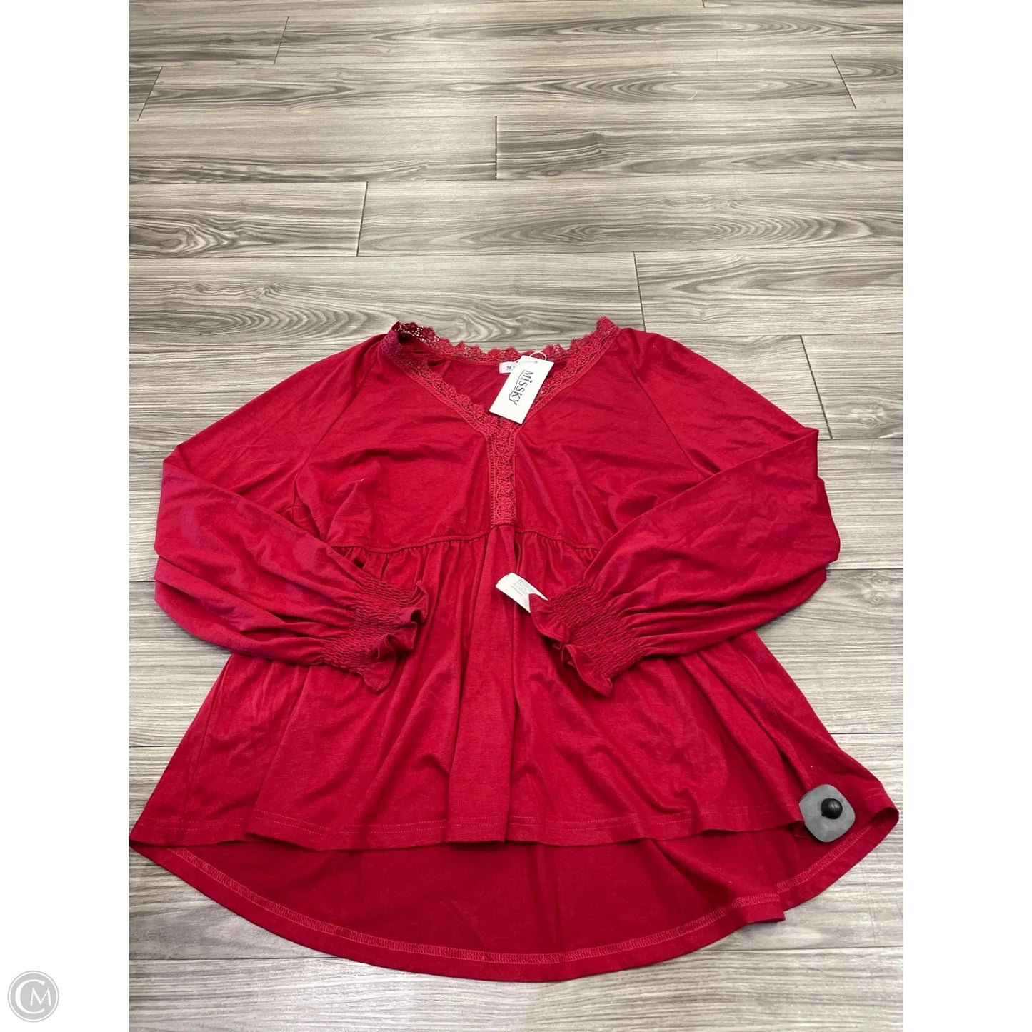 Top Long Sleeve Basic By Clothes Mentor In Red, Size: 2x