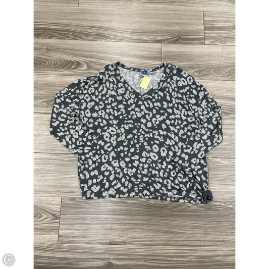 Top Long Sleeve Basic By Old Navy In Grey, Size: M