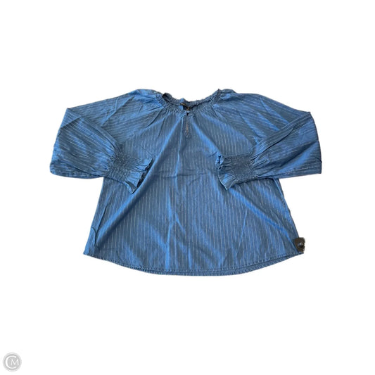 Top Long Sleeve Basic By White House Black Market In Blue, Size: Xl