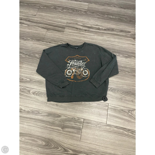Sweatshirt Crewneck By Clothes Mentor In Grey, Size: Xl