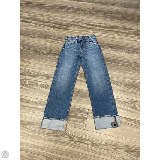 Jeans Wide Leg By American Eagle In Blue, Size: 0
