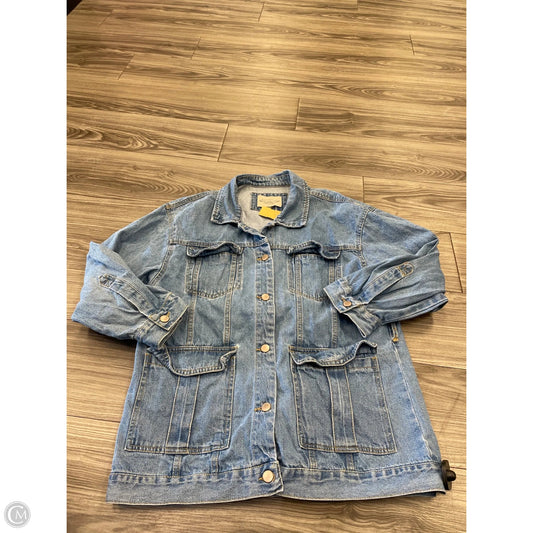 Jacket Denim By Clothes Mentor In Blue, Size: L