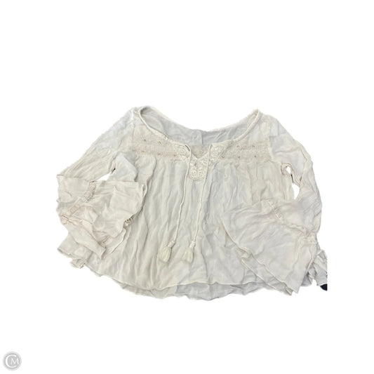 Top Long Sleeve By American Eagle In White, Size: M