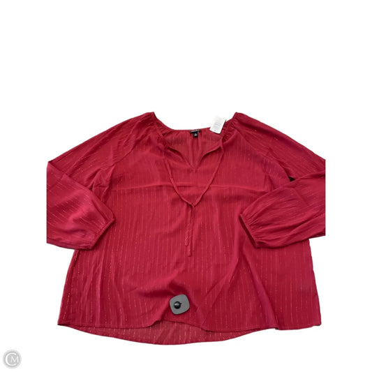Top Long Sleeve By Torrid In Red, Size: 1x
