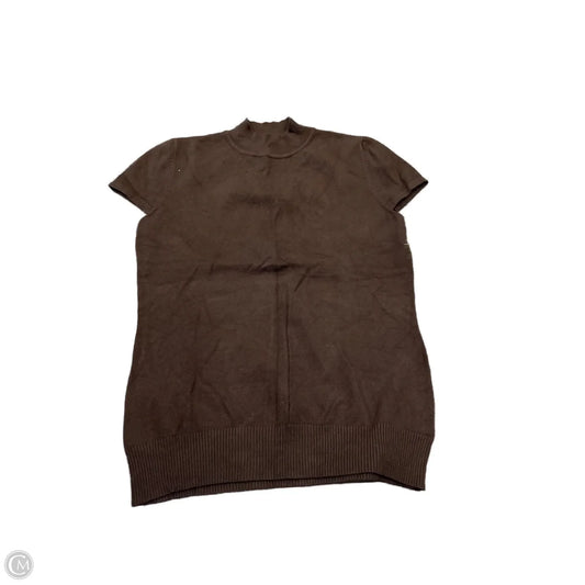 Top Short Sleeve By Clothes Mentor In Brown, Size: M