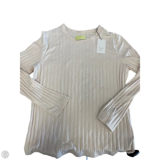 Top Long Sleeve By A New Day In Cream, Size: Xxl