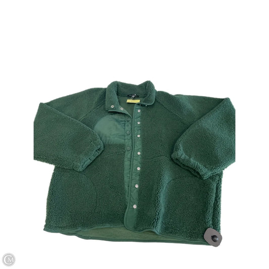 Jacket Faux Fur & Sherpa By Blu Pepper In Green, Size: M