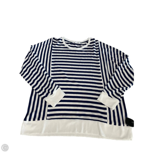 Top Long Sleeve By Jane And Delancey In Striped Pattern, Size: L