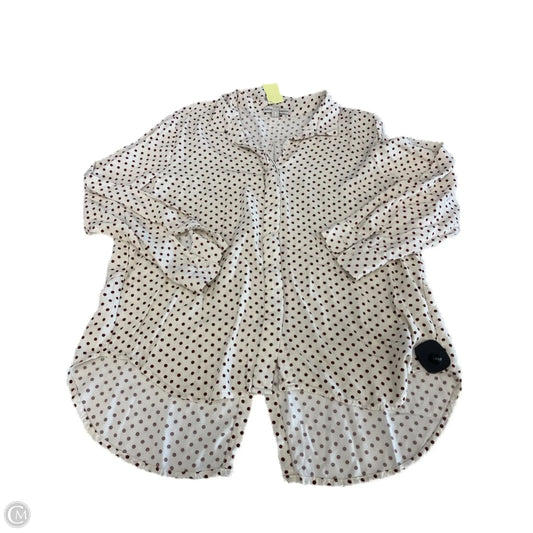 Top Long Sleeve By Clothes Mentor In Polkadot Pattern, Size: Xl